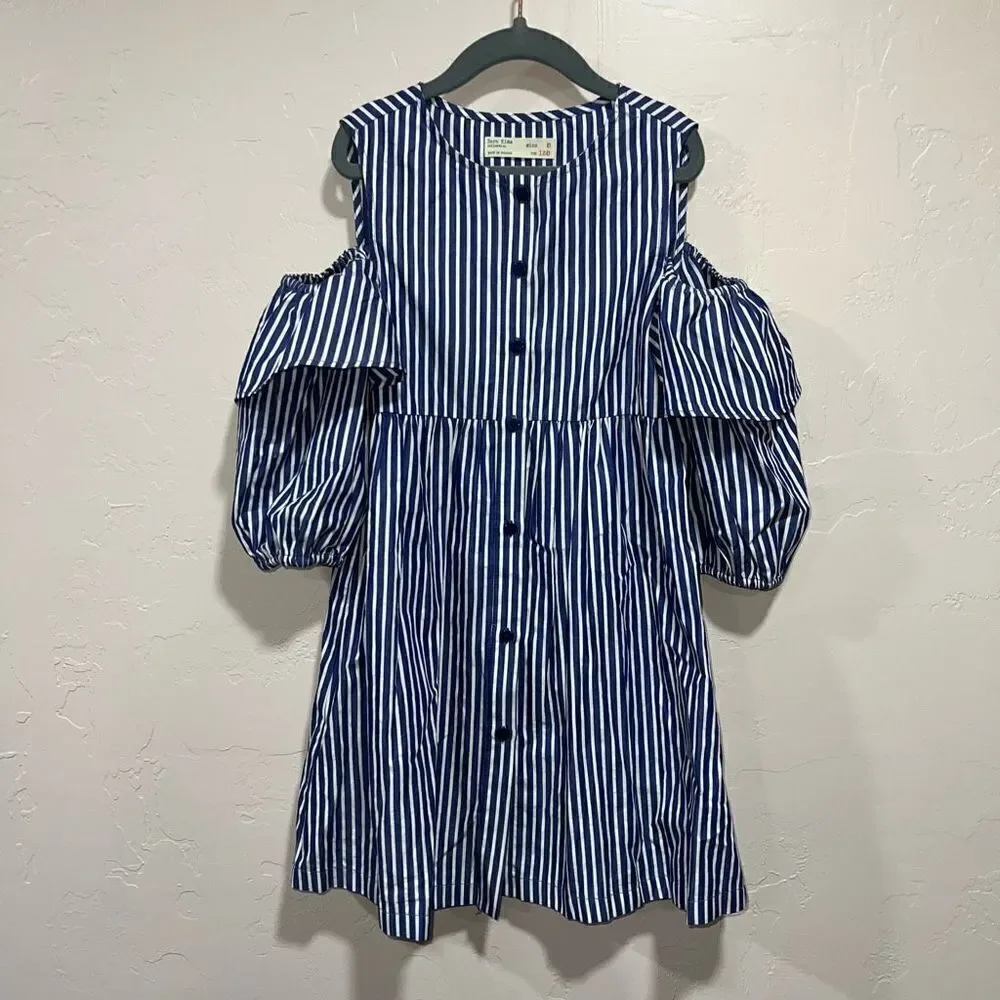 Zara Off the Shoulder Striped Dress